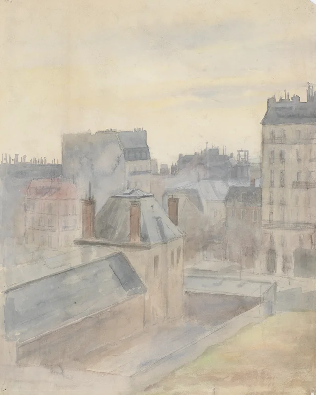 Vista desde la casa del artista en París, Albert Edelfelt