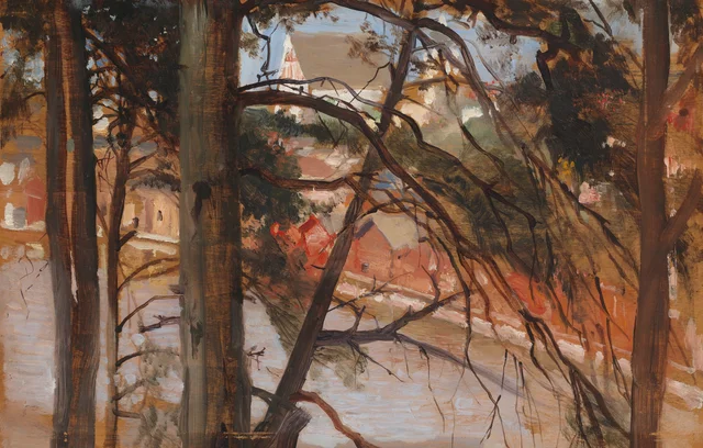 Porvoo visto desde Näsinmäki, Albert Edelfelt
