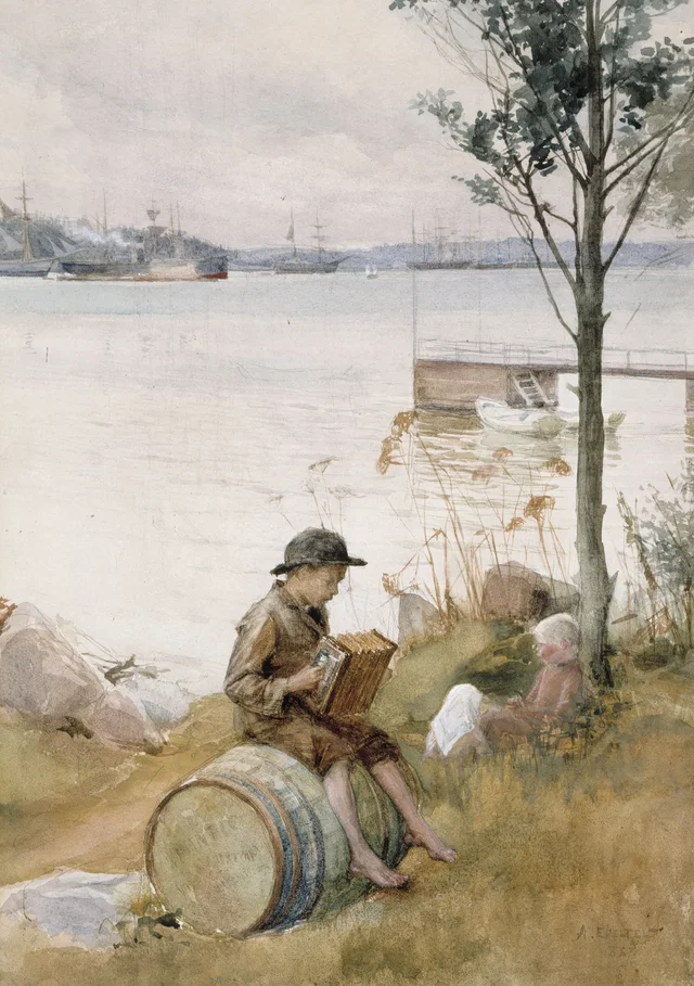 Serenata en la ribera, Albert Edelfelt