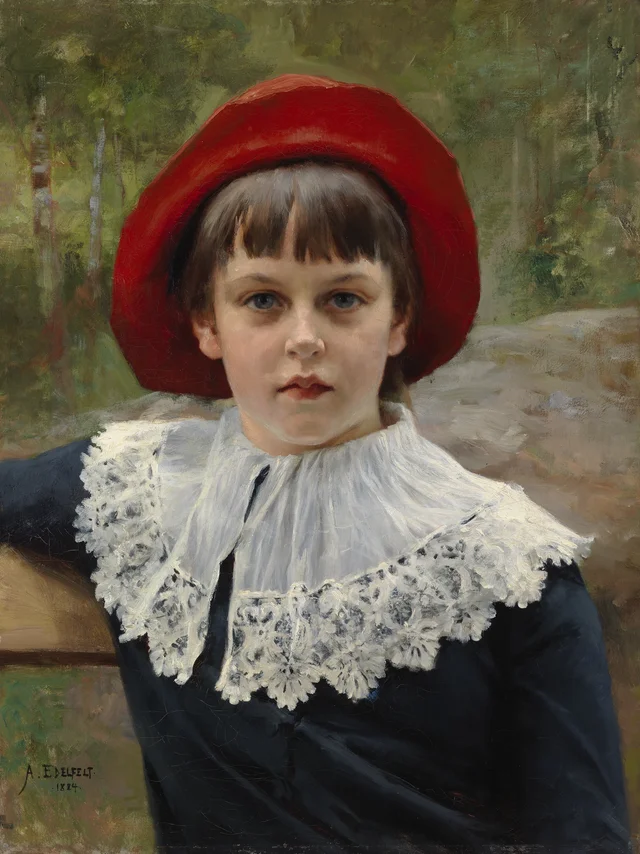 Retrato de la hermana del artista, Berta Edelfelt