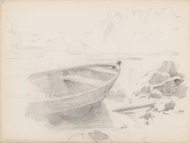 岸辺の小舟