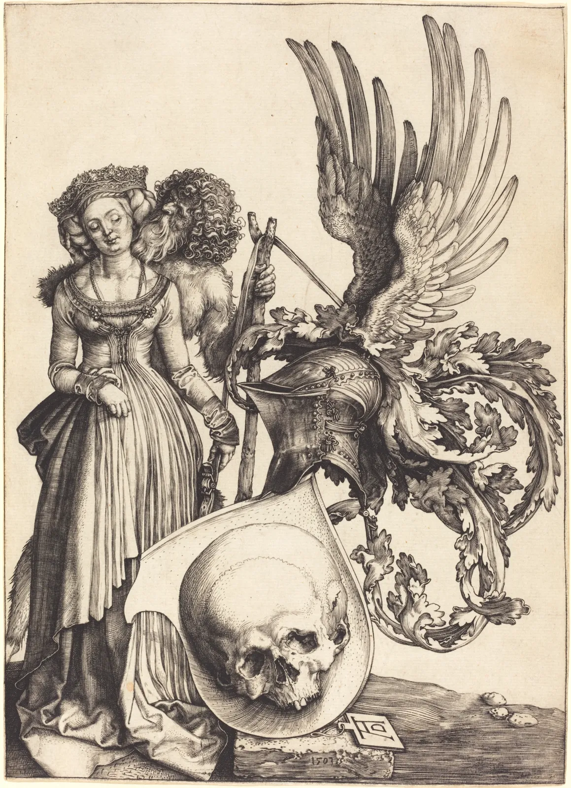 Armoiries avec un crâne, Albrecht Dürer