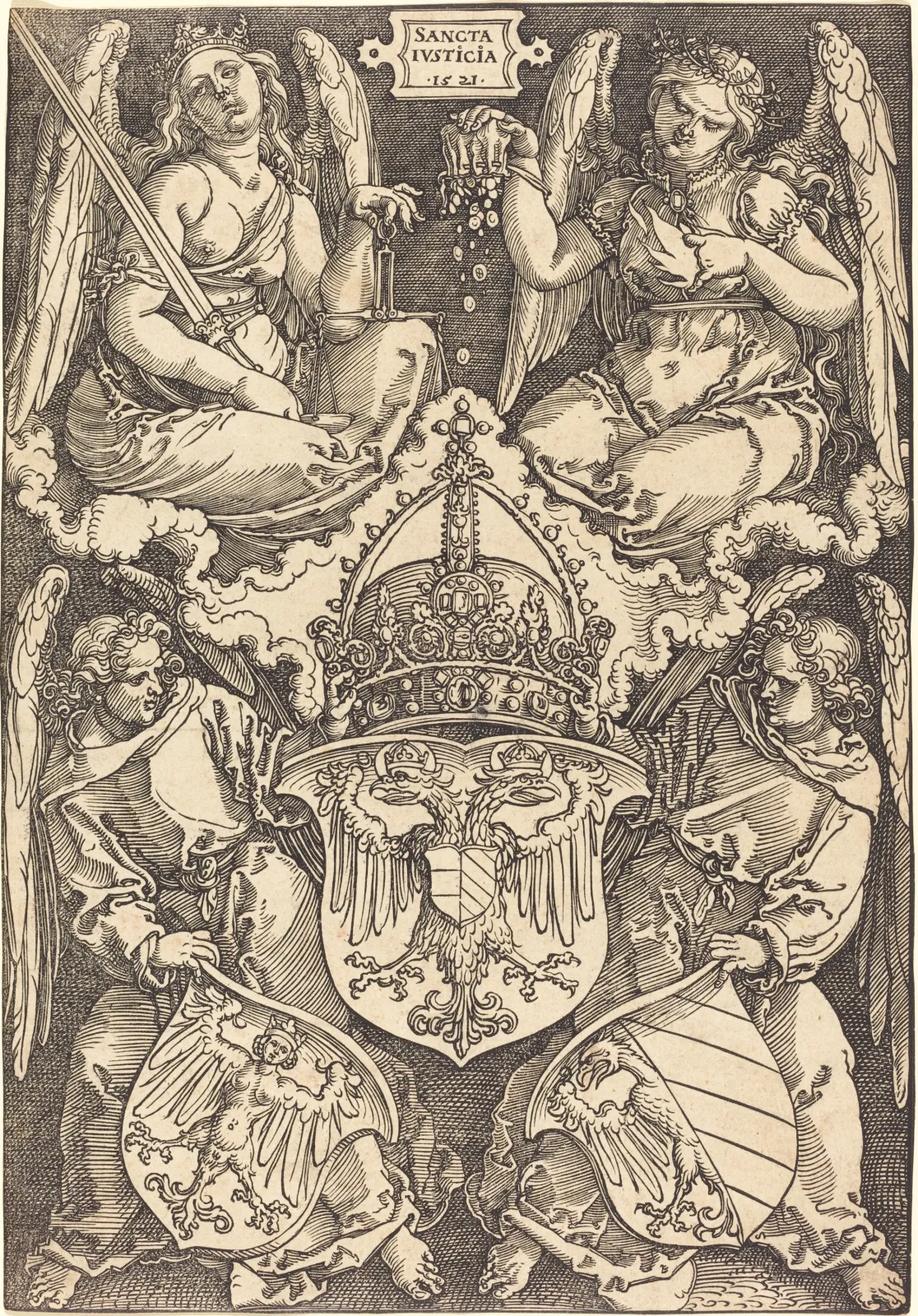 Armoiries du Saint Empire Germanique et de la ville de Nuremberg, Albrecht Dürer