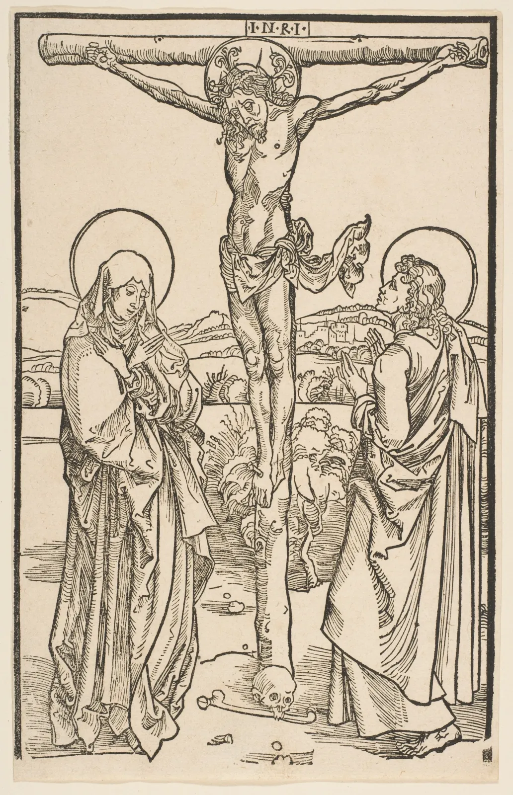 Christ sur la croix entre la Vierge et saint Jean, Albrecht Dürer