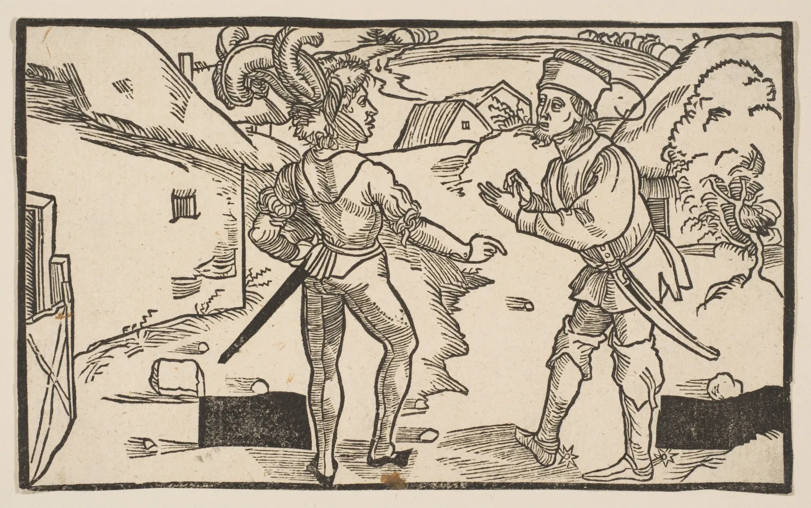 Clinia et Syrus (L'Héautontimoruménos, IV, 3), Albrecht Dürer