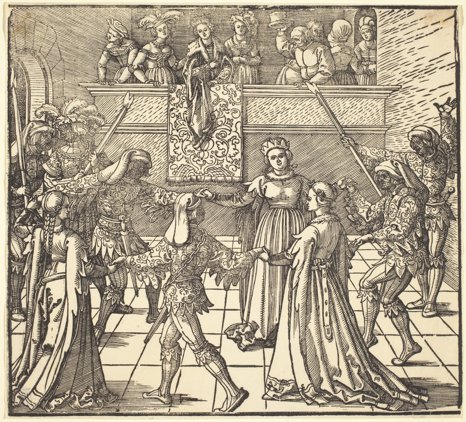 Danse de mascarade aux torches, Albrecht Dürer