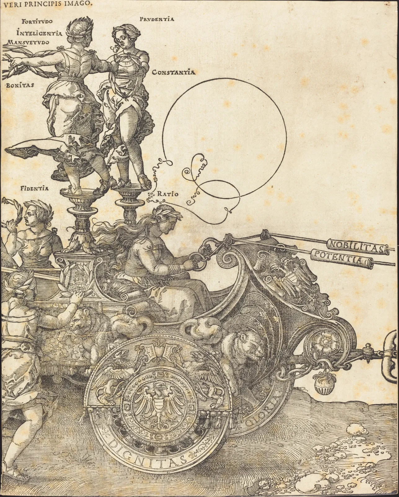 Le Grand Char triomphal de l'empereur Maximilien Ier (planche 2 sur 8), Albrecht Dürer