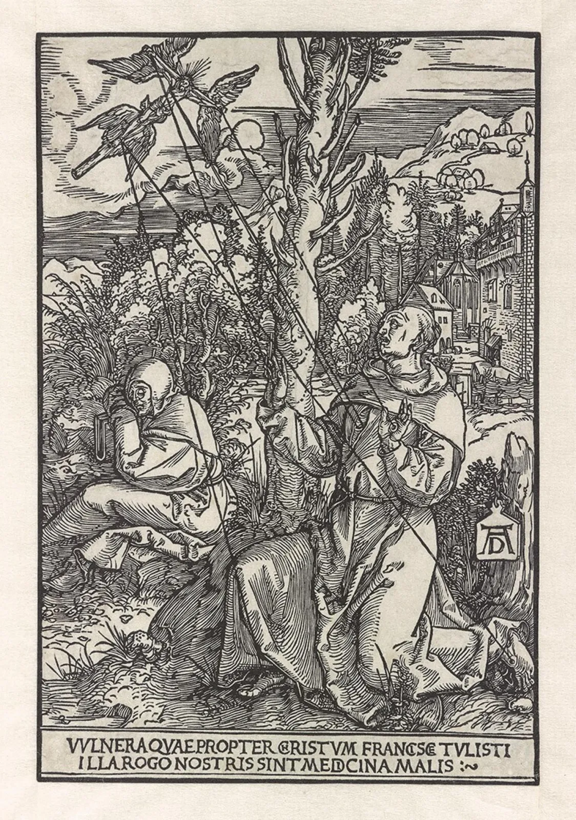 Der hl. Franziskus empfängt seine Stigmata, Albrecht Dürer