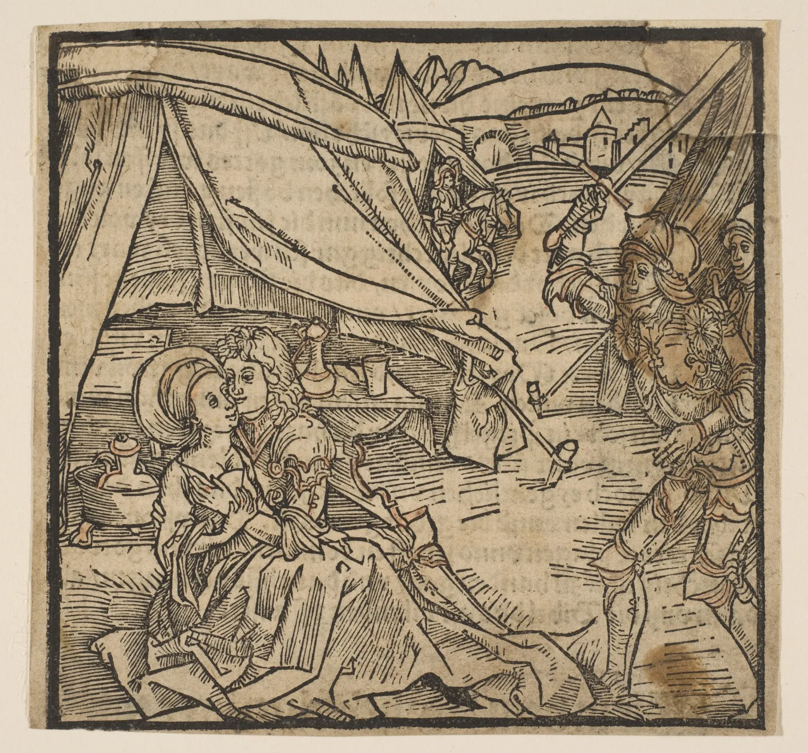 Un chevalier en tue un autre, qui s'est lié à une païenne, Albrecht Dürer
