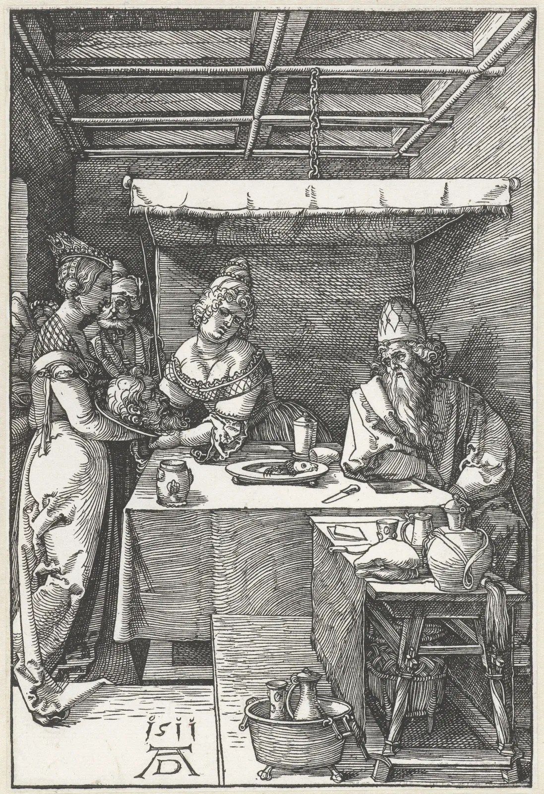 Hérodiade recevant la tête de Saint Jean, Albrecht Dürer