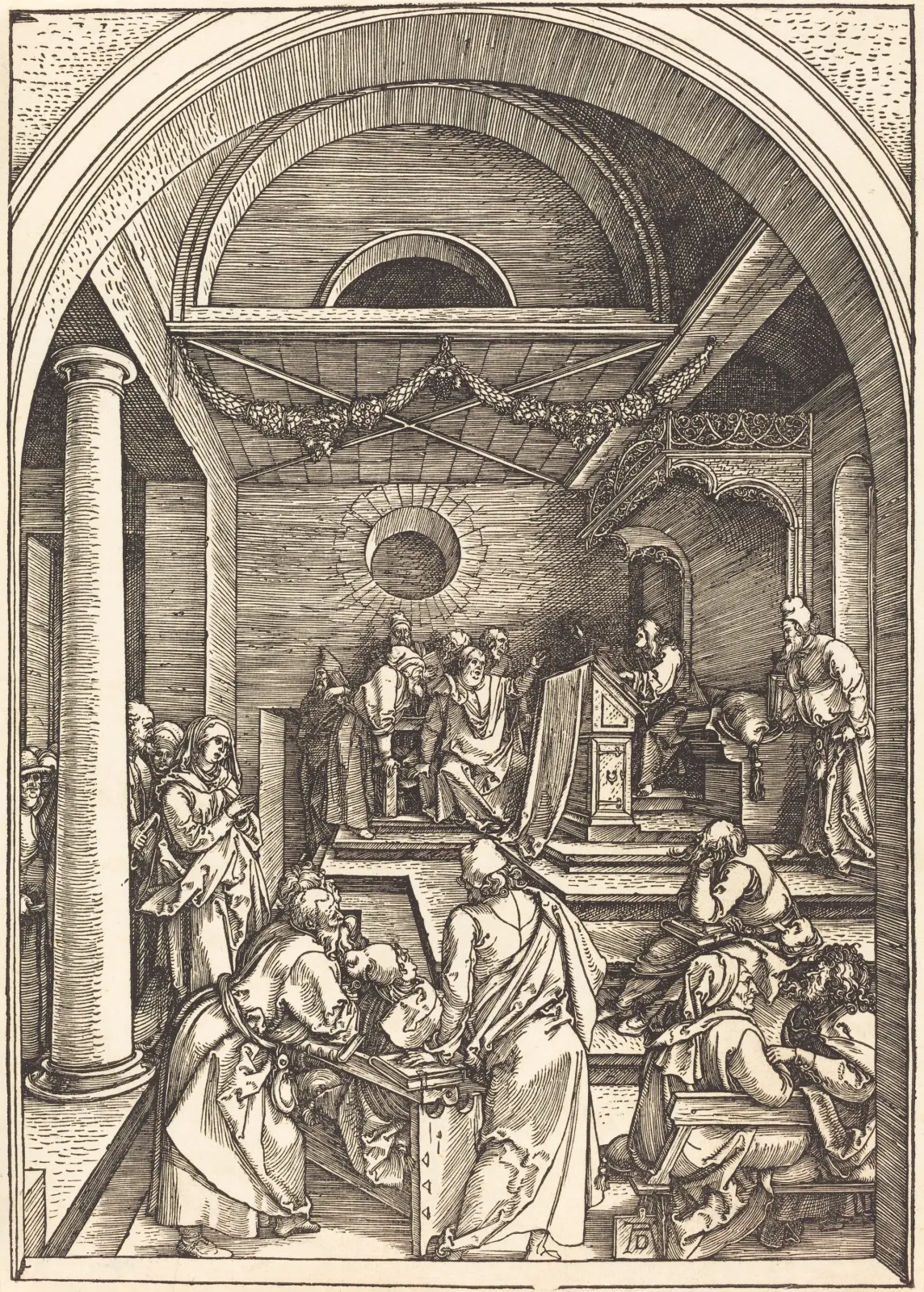 Jésus et les docteurs dans le Temple, Albrecht Dürer