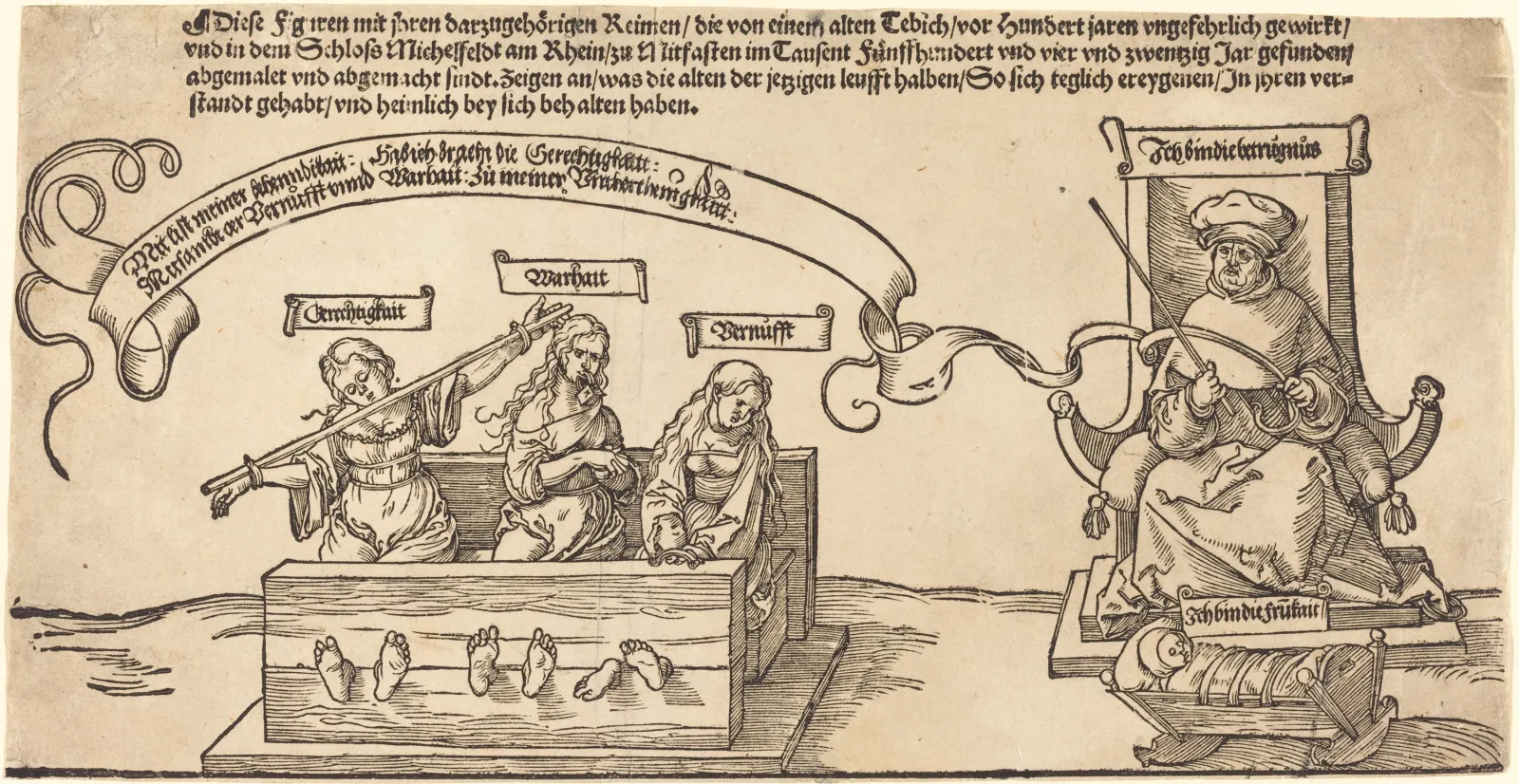 Justice, vérité et raison mises au pilori, Albrecht Dürer