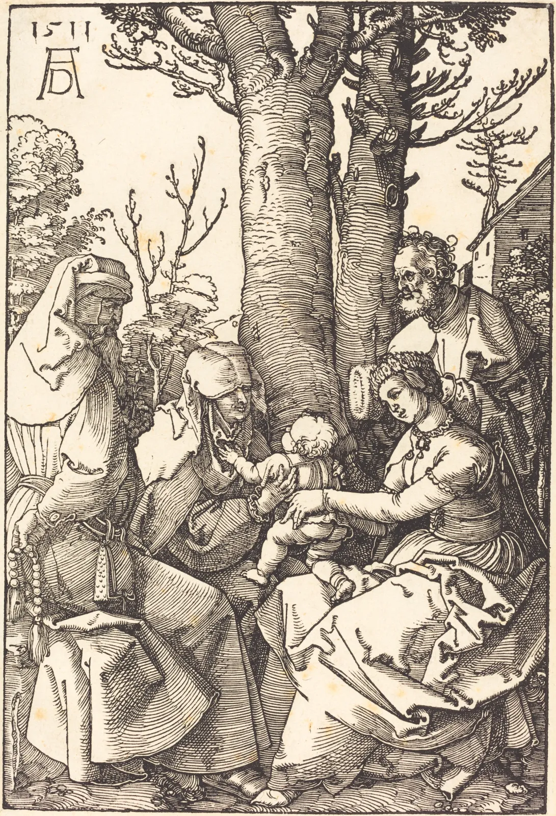 La Sainte Famille avec Joachim et Anne sous un arbre, Albrecht Dürer