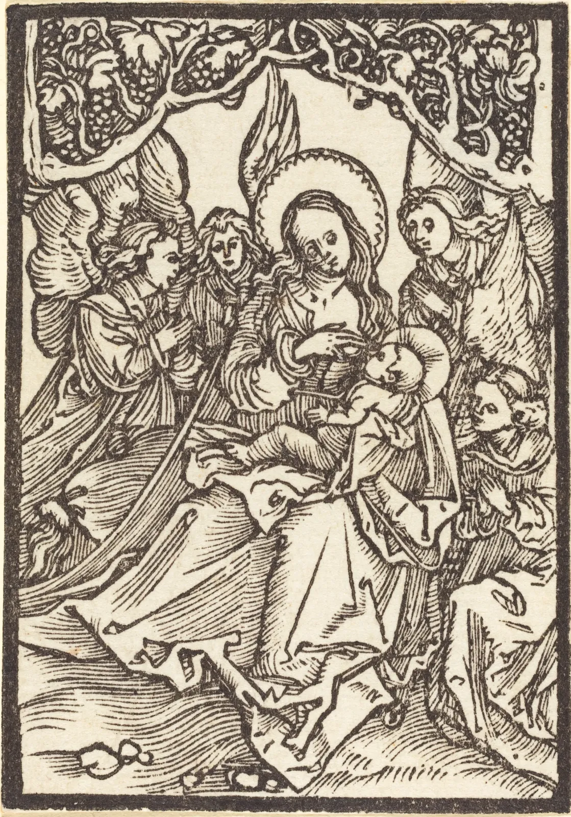 La Vierge allaitant l'Enfant Jésus avec quatre anges, Albrecht Dürer