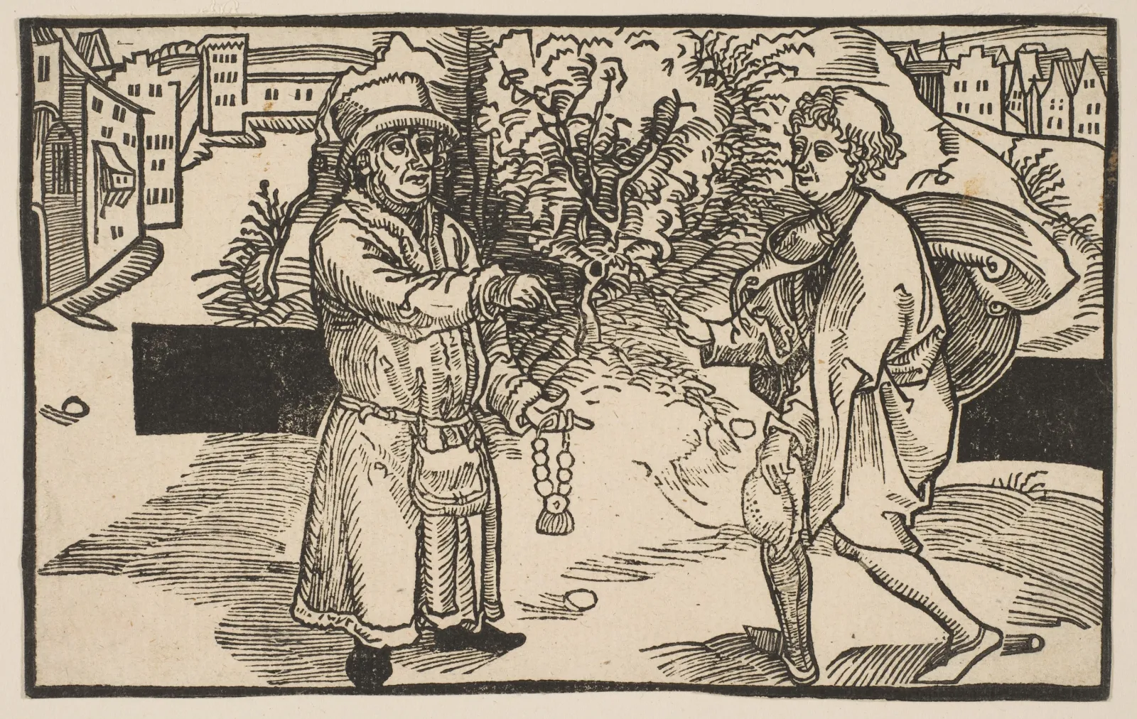 Lachès et Parménon (L'Eunuque, V, 6), Albrecht Dürer