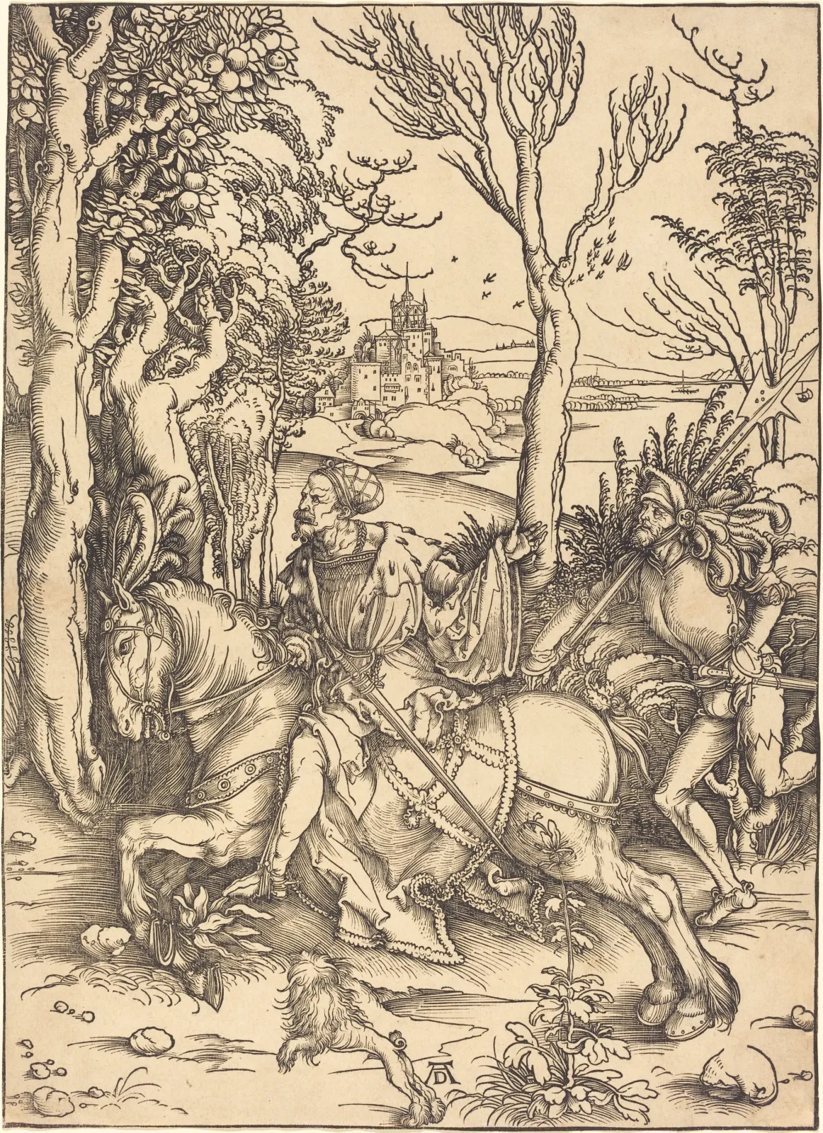 Le Chevalier et le Lansquenet, Albrecht Dürer
