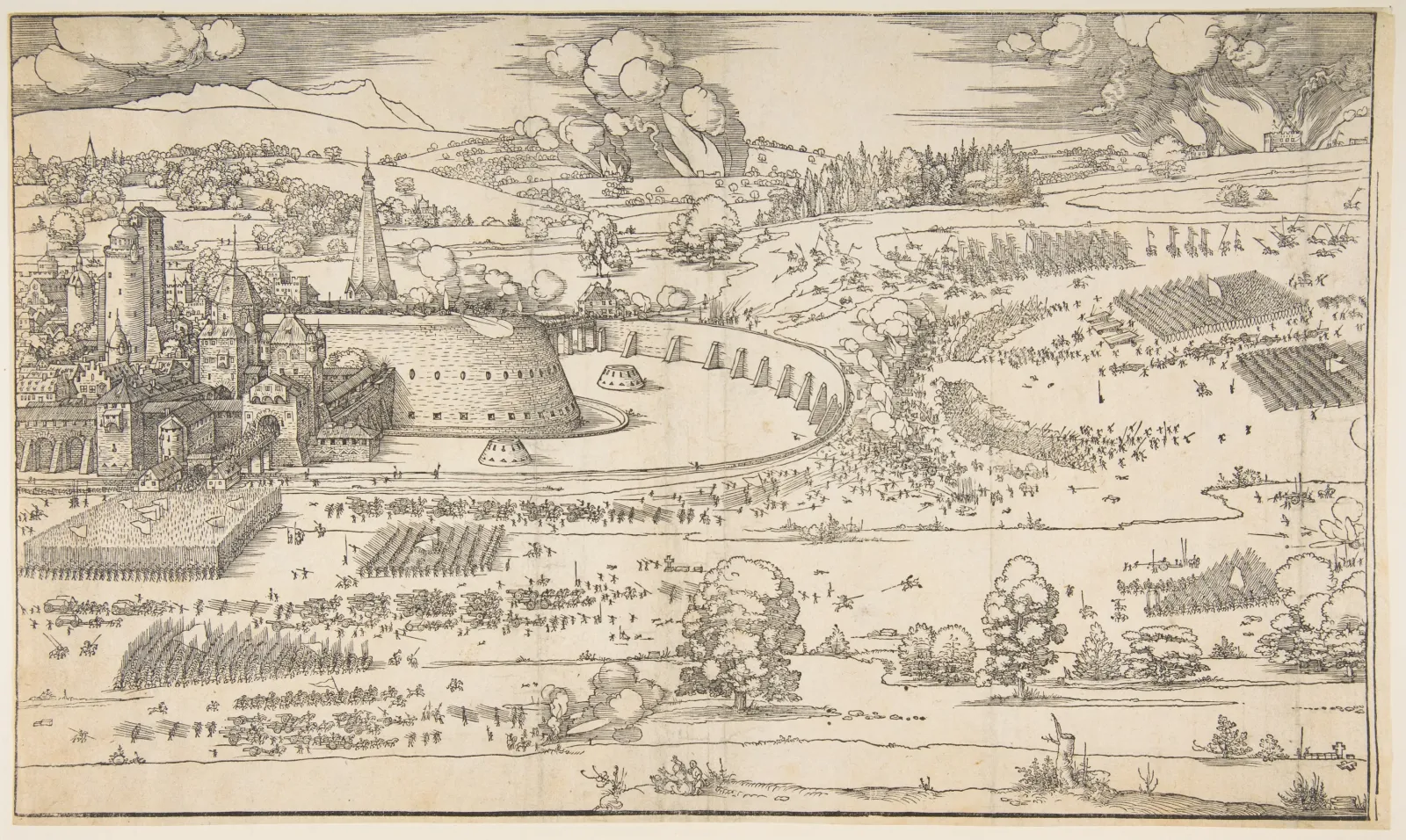 Le siège d'une forteresse, Albrecht Dürer