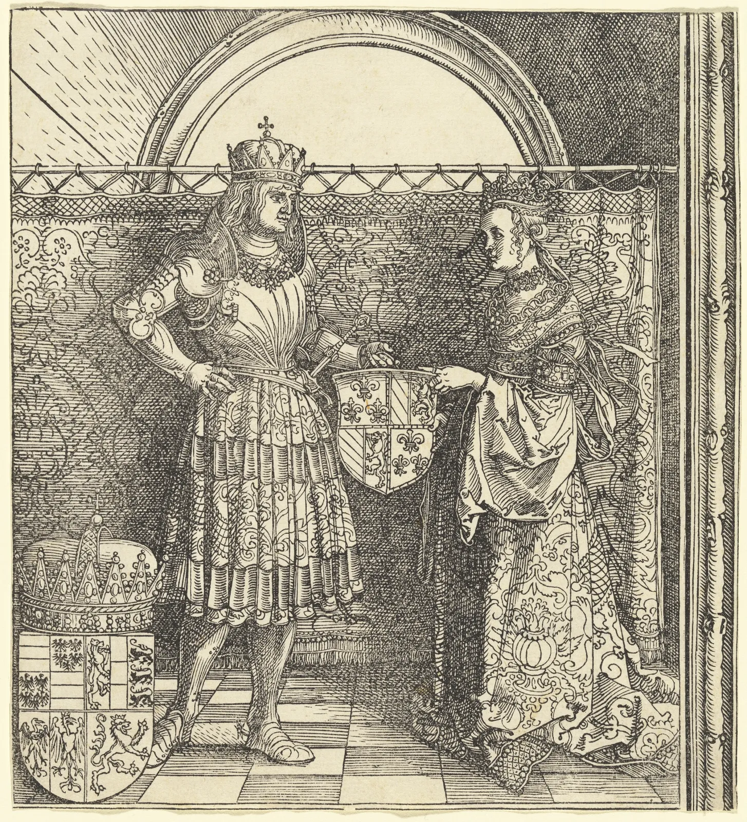 Les Fiançailles de Maximilien avec Marie de Bourgogne, Albrecht Dürer