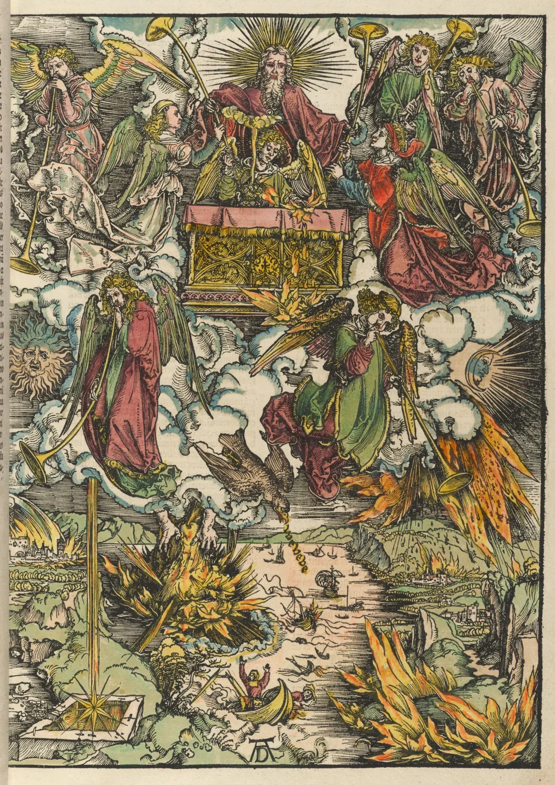 Les Sept Anges joueurs de trompette, Albrecht Dürer