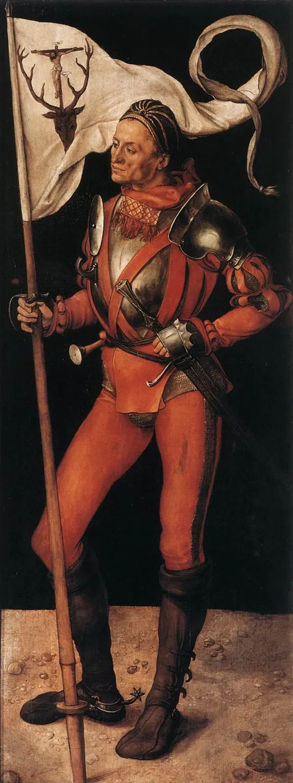 Retable Paumgartner : Lukas Paumgartner en saint Eustache, Albrecht Dürer