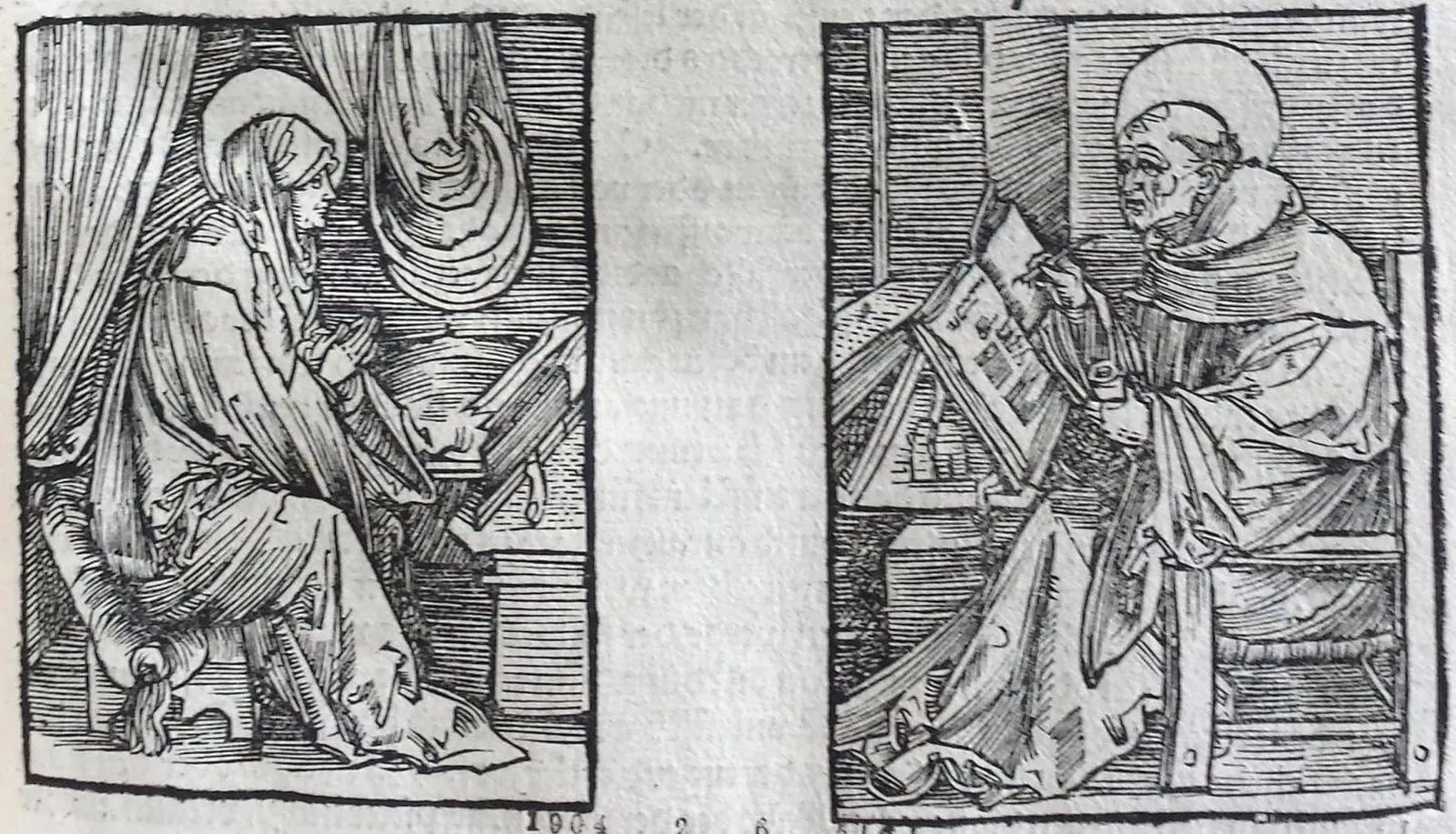 Pierre d'Alvastra avec sainte Brigitte (feuillet 5), Albrecht Dürer