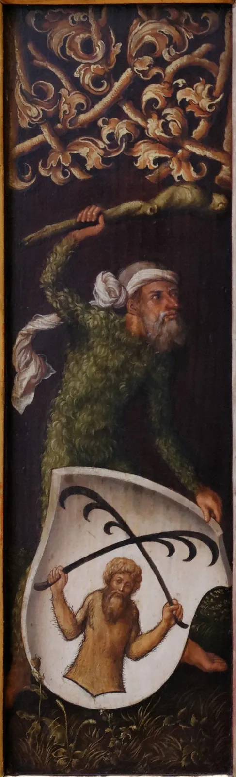 Porträt von Oswolt Krel: "Wilder Mann" mit dem Wappen des Oswolt Krel, Albrecht Dürer