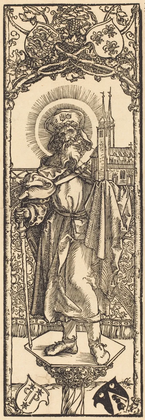 Saint-Sébald debout sur une colonne, Albrecht Dürer