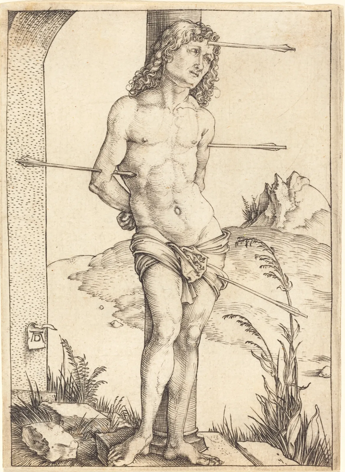 Saint Sébastien attaché à une colonne, Albrecht Dürer