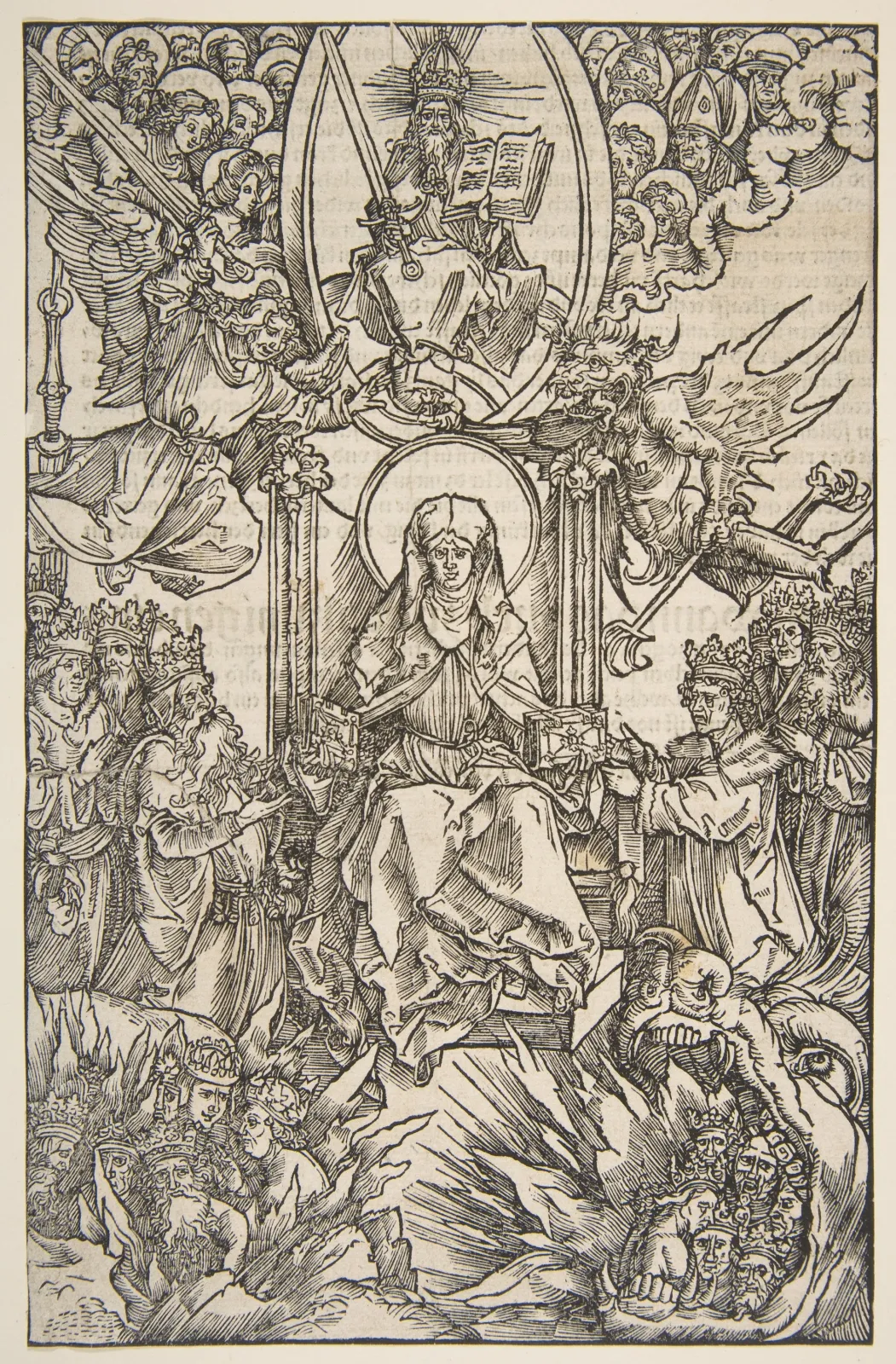 St. Bridget gives her works to the Emperor, Kings and Princes (leaf 16), Albrecht Dürer