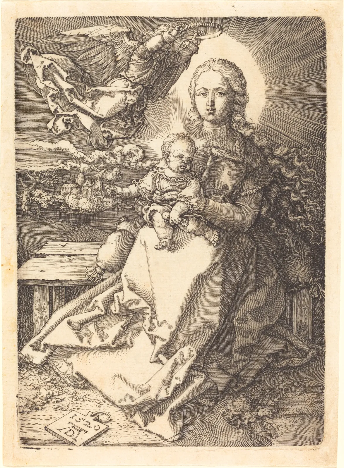 Vierge à l'Enfant couronnée par un ange, Albrecht Dürer