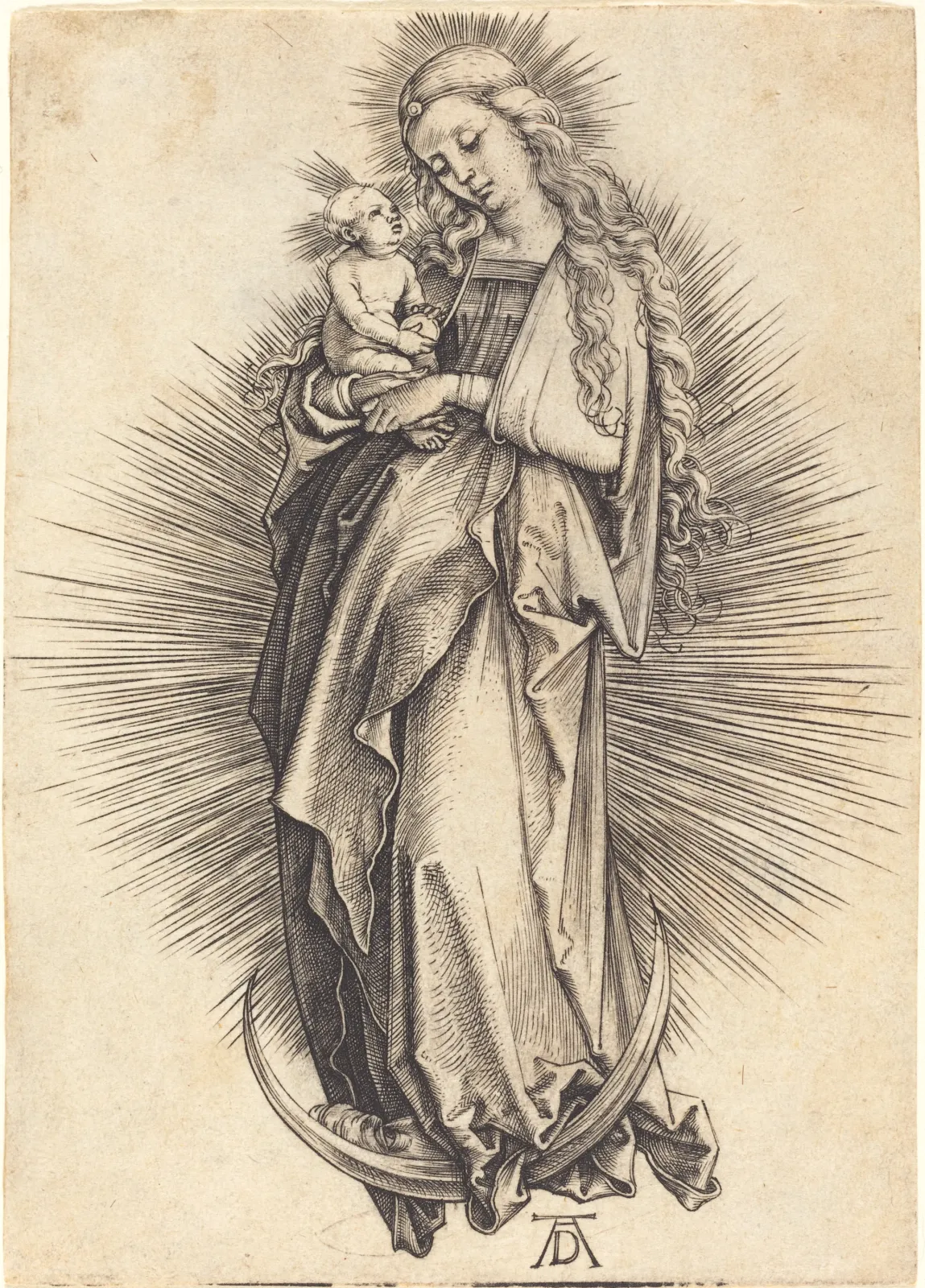 Vierge à l'Enfant sur un croissant de Lune, Albrecht Dürer
