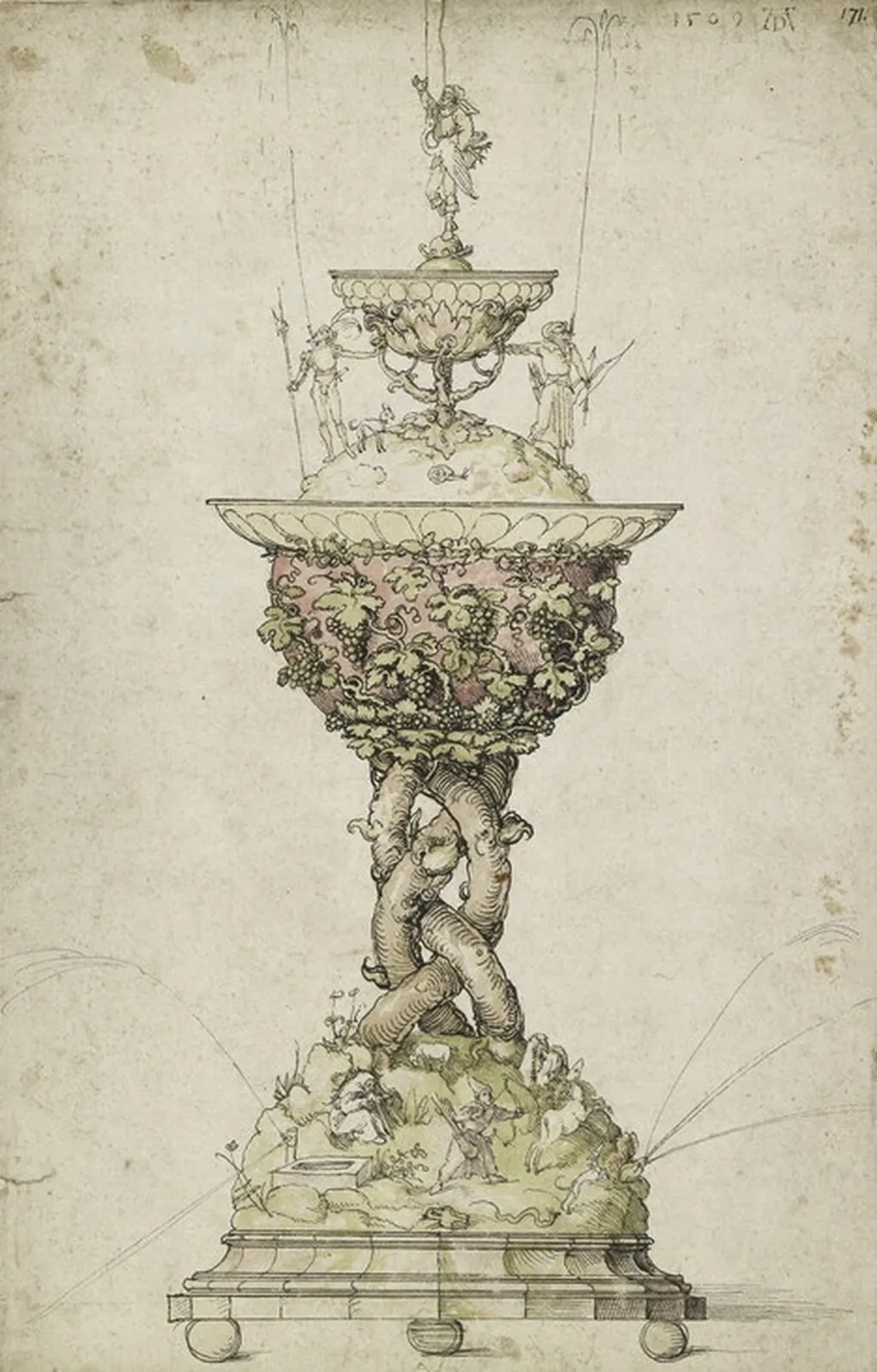 Dessin pour une fontaine de table, Albrecht Dürer
