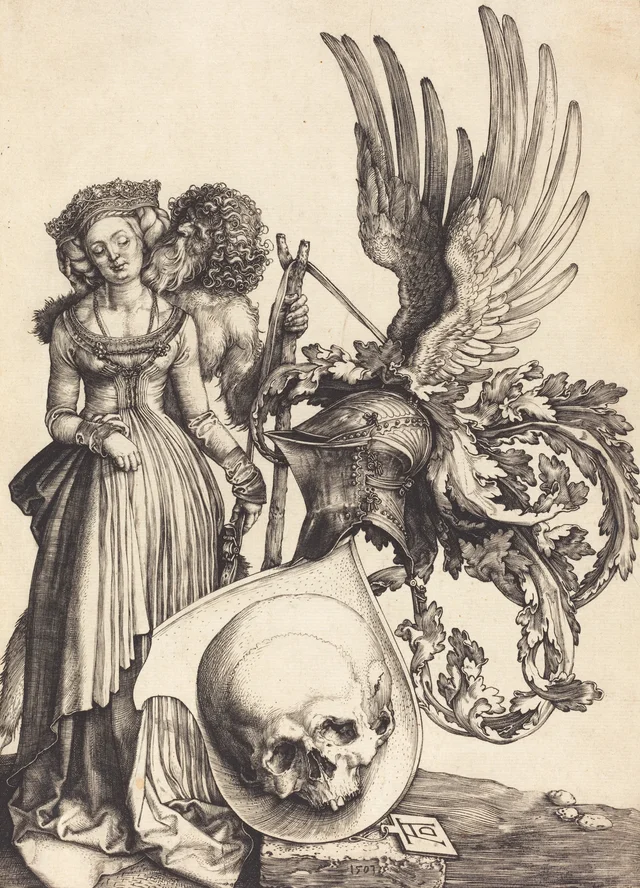 Armoiries avec un crâne, Albrecht Dürer