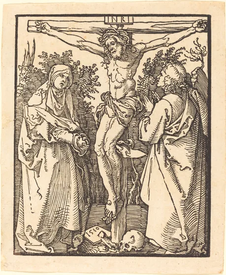 Christ sur la Croix avec la Vierge et de saint Jean