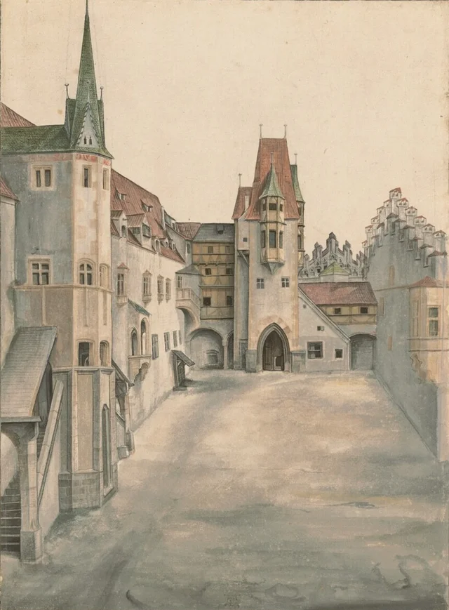 Cour du château d'Innsbruck sans des nuages, Albrecht Dürer
