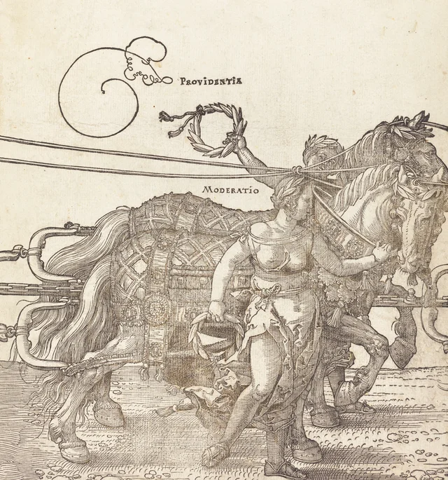 El gran carro triunfal del emperador Maximiliano I (lámina 3 de 8), Albrecht Dürer