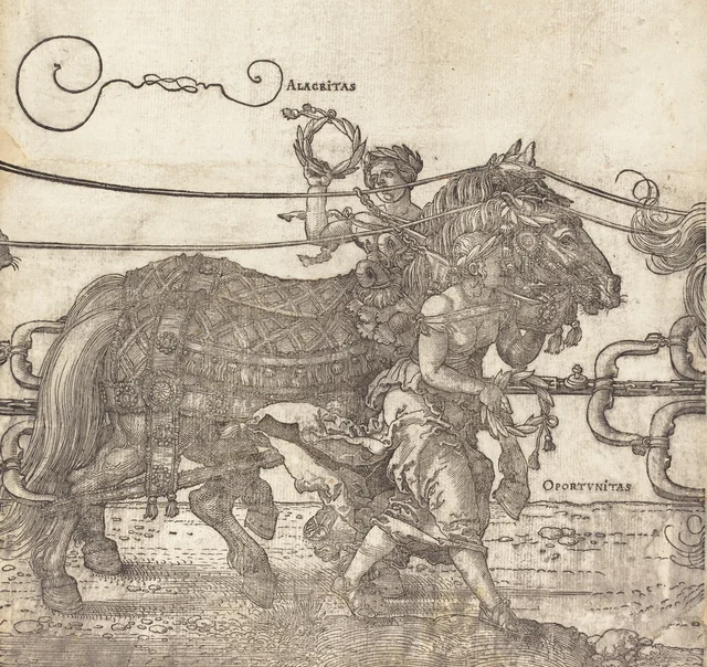 El gran carro triunfal del emperador Maximiliano I (lámina 4 de 8), Albrecht Dürer