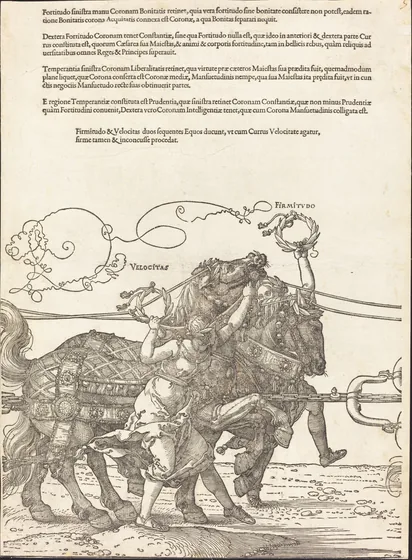 Der große Triumphwagen des Kaisers Maximilian I. (Blatt 5 von 8)
