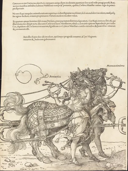 Der große Triumphwagen des Kaisers Maximilian I. (Blatt 7 von 8)