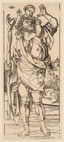 Der hl. Christopherus überquert den Fluss