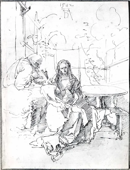La Sainte Famille sous une tonnelle