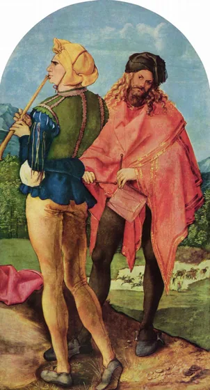 Jabach-Altar: Pfeifer und Trommler