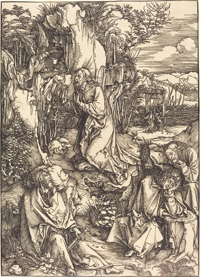 Jésus sur le mont des oliviers