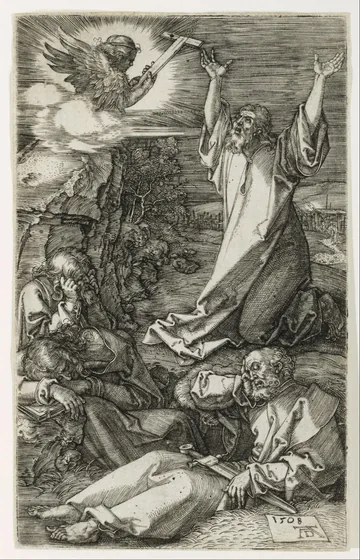 Jésus sur le mont des oliviers