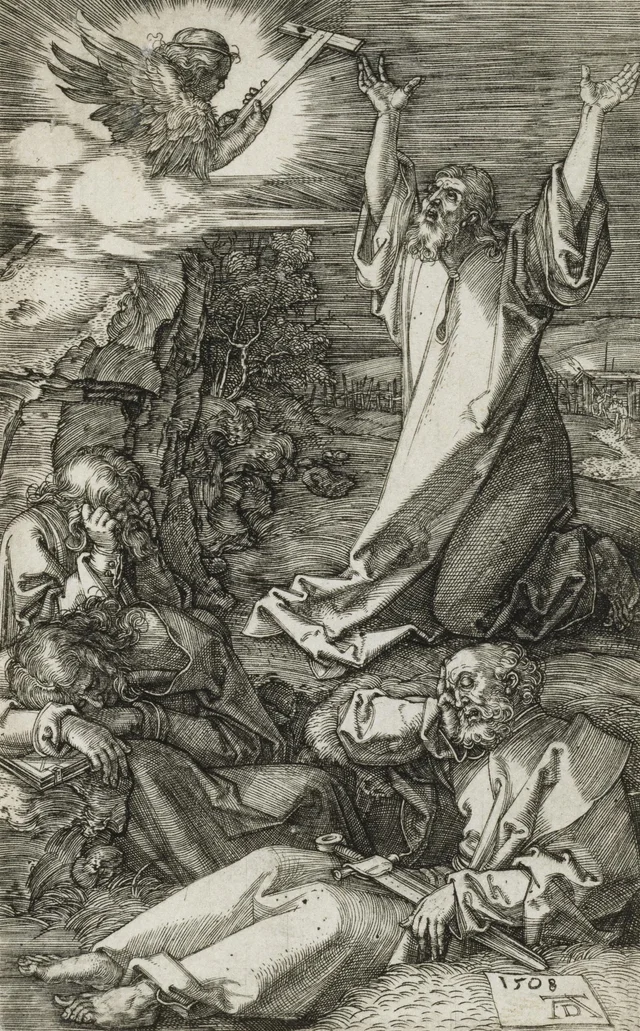 Jesús en el monte de los Olivos