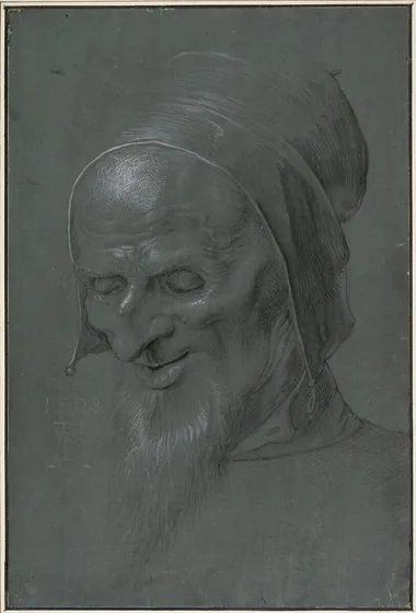 Kopf eines Apostels mit Kappe