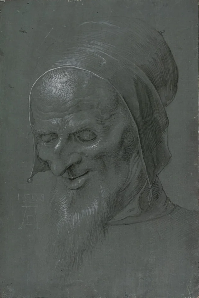 Cabeza de apóstol con gorro, Albrecht Dürer