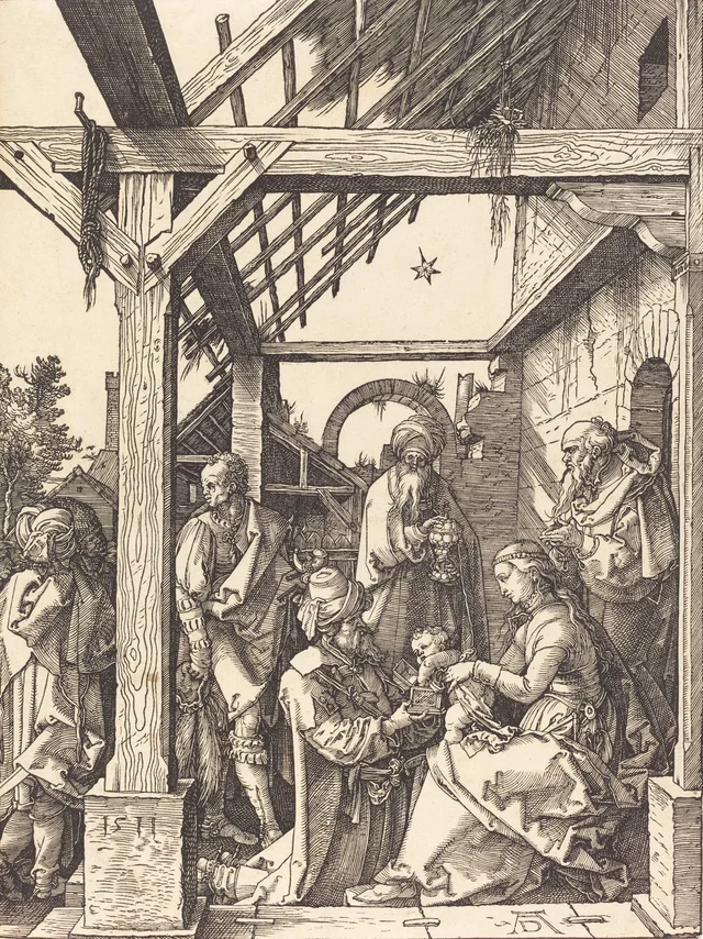 La adoración de los Reyes Magos, Albrecht Dürer