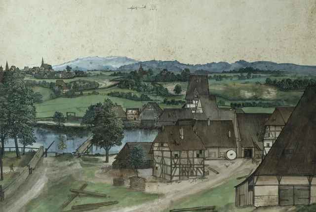 La trefilería sobre el Pegnitz, cerca de Núremberg, Albrecht Dürer