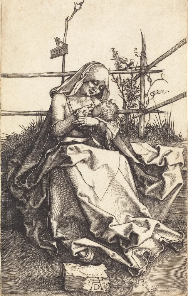 La Virgen amamantando al niño Jesús